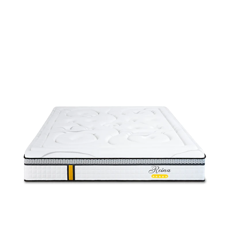 Matelas Reina 2.0 - Hybride ressorts ensachés + mémoire de forme - Équilibré - 26 cm d'épaisseur
