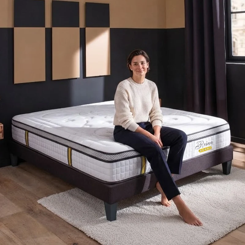 Matelas Reina 2.0 - Hybride ressorts ensachés + mémoire de forme - Équilibré - 26 cm d'épaisseur