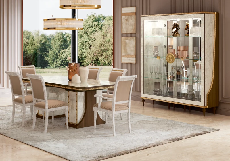 Chaise de repas en tissu - Romantica