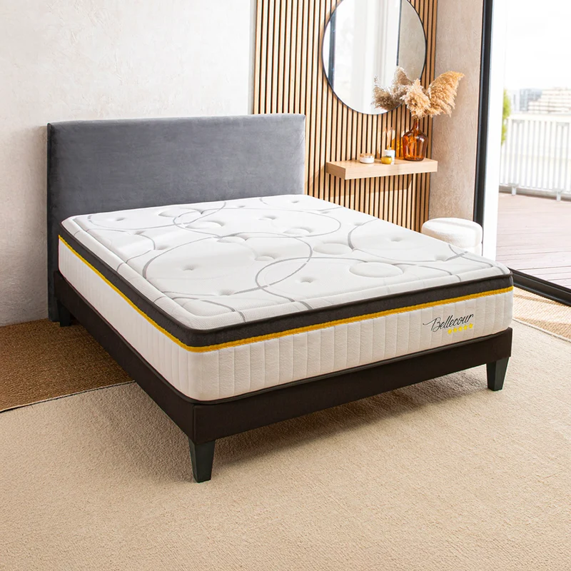 Matelas Bellecour 3.0 - Hybride ressorts ensachés + mémoire de forme - Moelleux - 30 cm d'épaisseur