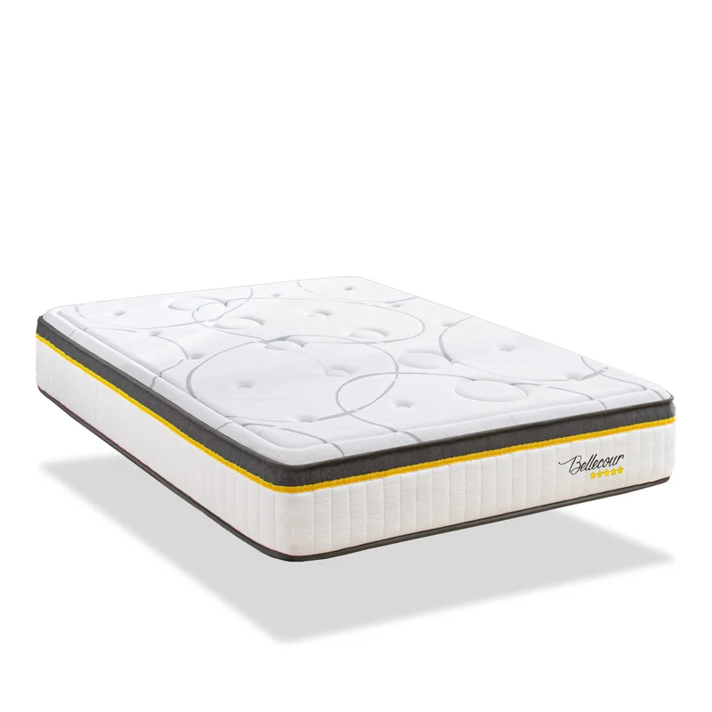 Matelas Bellecour 3.0 - Hybride ressorts ensachés + mémoire de forme - Moelleux - 30 cm d'épaisseur