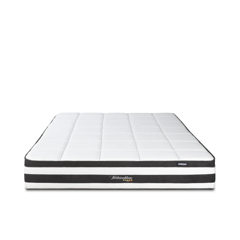 Matelas Fontainebleau - Ressorts ensachés + mémoire de forme - Moelleux puis ferme - 25 cm d'épaisseur