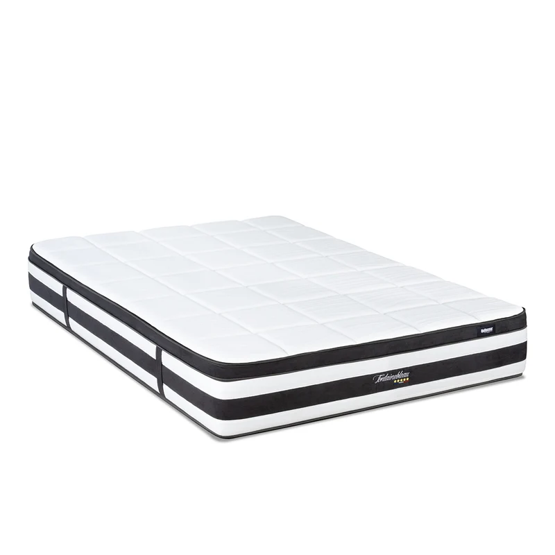 Matelas Fontainebleau - Ressorts ensachés + mémoire de forme - Moelleux puis ferme - 25 cm d'épaisseur
