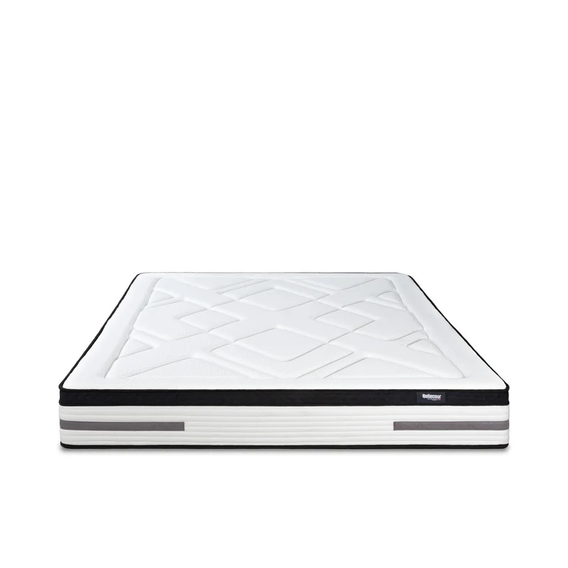 Matelas Bellevue - Ressorts ensachés + mémoire de forme - 24 cm d'épaisseur - Accueil équilibré, soutien ferme