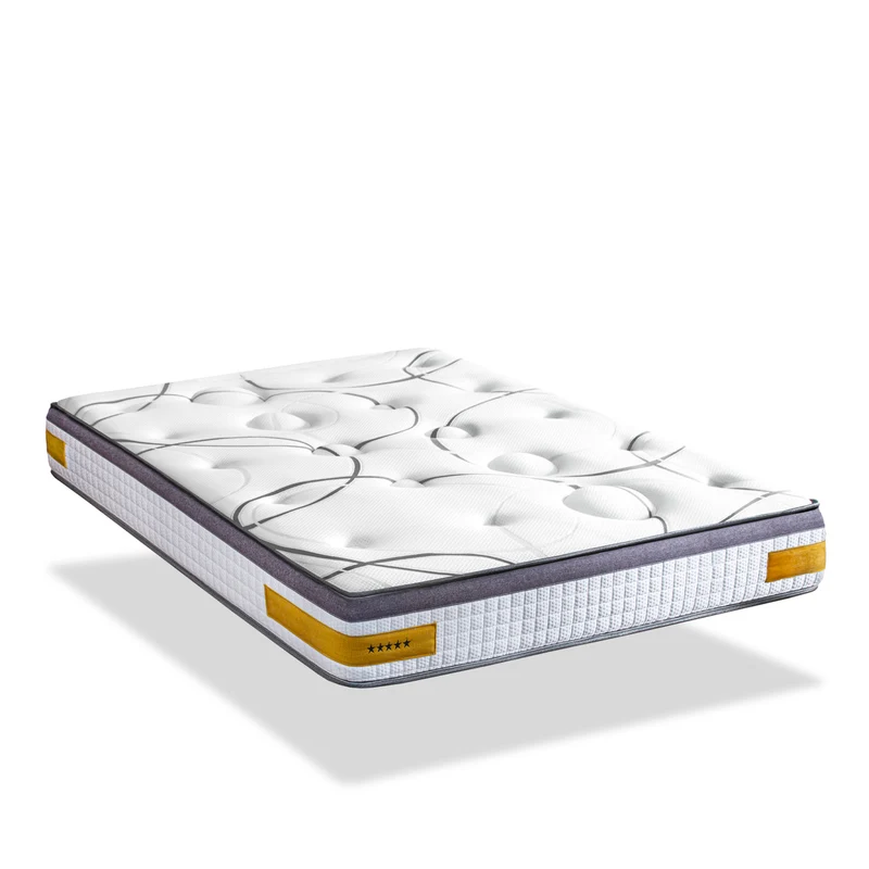 Prêt-à-dormir COPENHAGUE avec Sommier, Couette, Oreillers et Protège-matelas - 24 cm d'épaisseur - Accueil équilibré, soutien ferme