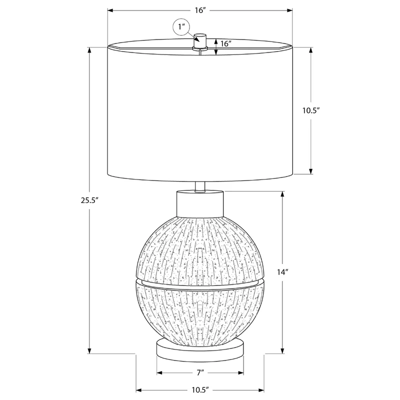ORIONA LUX™ – TEXTURED GLOBE TABLE LAMP – I 9925
