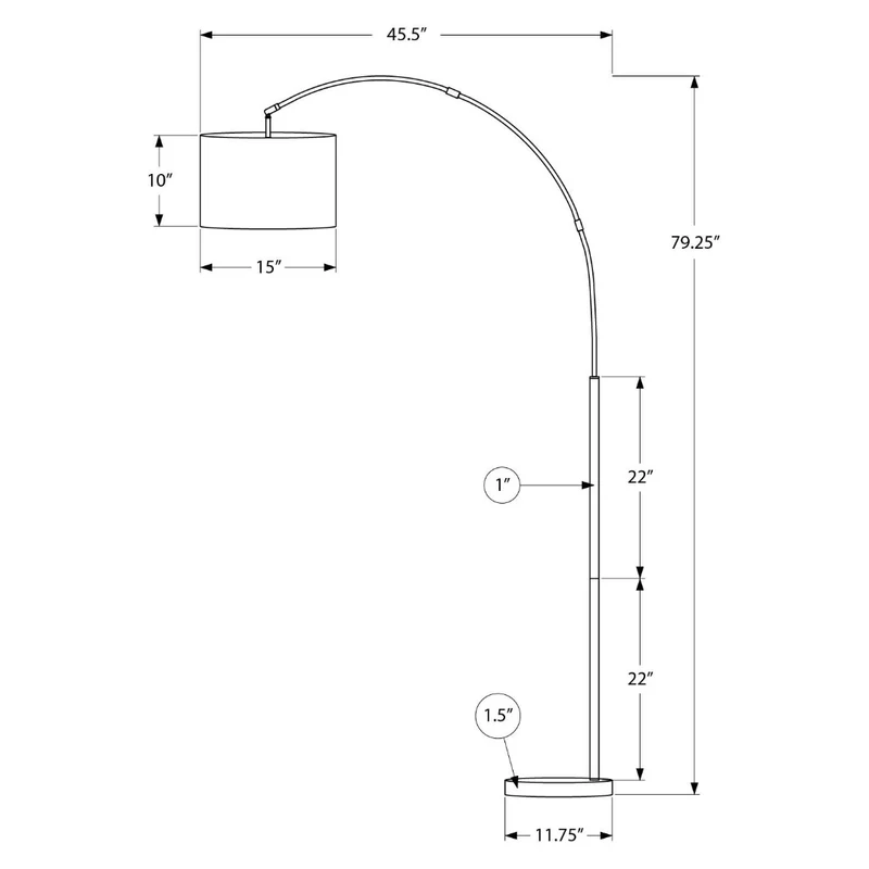 NOIRVA ARC™ – EXTRA-TALL MODERN ARC FLOOR LAMP – I 9641