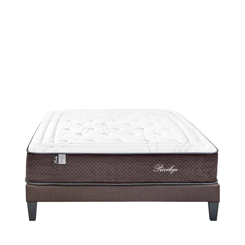 Ensemble Privilège - Matelas ressorts ensachés hypersoft + Sommier - 30 cm d'épaisseur