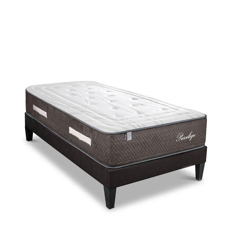 Ensemble Privilège - Matelas ressorts ensachés hypersoft + Sommier - 30 cm d'épaisseur