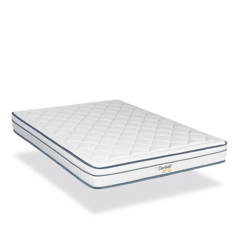 Matelas Bartoldi - Ressorts ensachés + mousse supersoft - Moelleux puis ferme - Fabriqué en France - 22 cm d'épaisseur