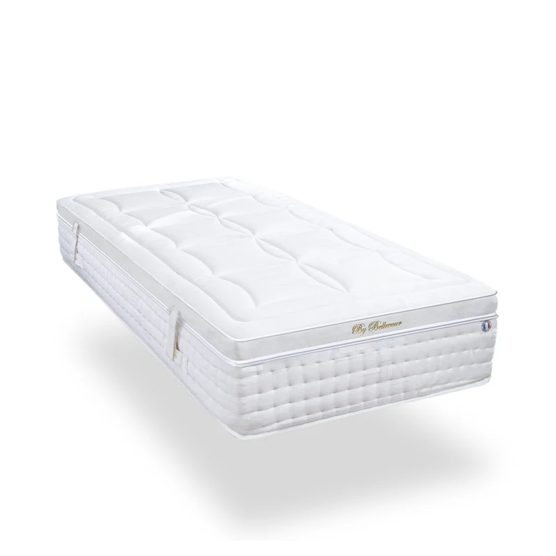 Ensemble Empereur - Matelas mémoire de forme + gel frais + Sommier bois - 33 cm d'épaisseur