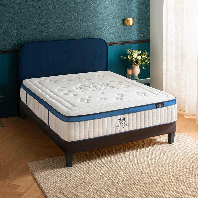 Matelas Suite Princière - Hybride micro-ressorts - Accueil douillet - 30 cm d'épaisseur