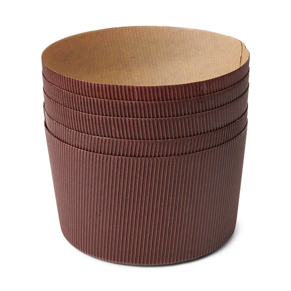 5 caissettes à Panettone en papier 16 cm Patisse