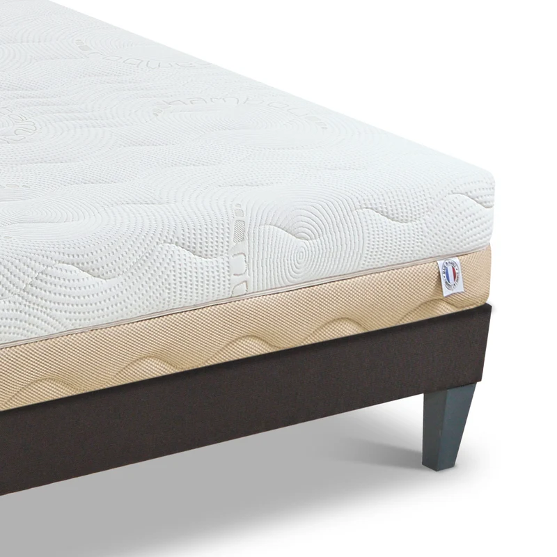 Ensemble Leman - Matelas hypersoft moelleux + Sommier bois - 25 cm d'épaisseur