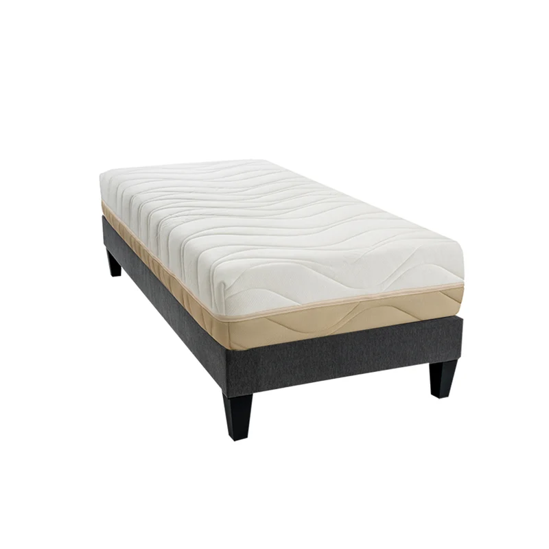 Ensemble Leman - Matelas hypersoft moelleux + Sommier bois - 25 cm d'épaisseur
