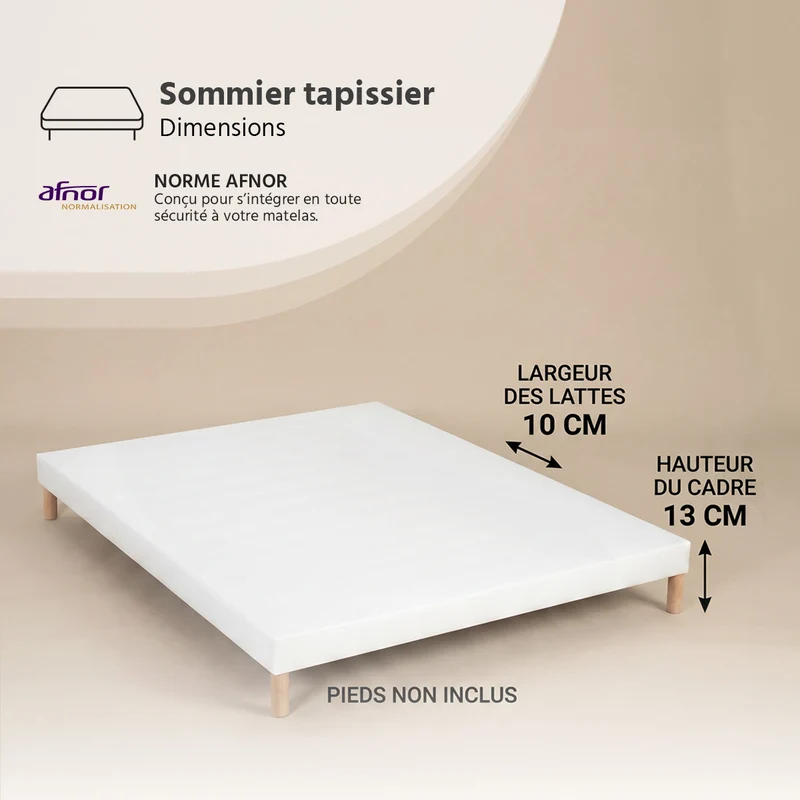 Sommier tapissier Tissu Capucine