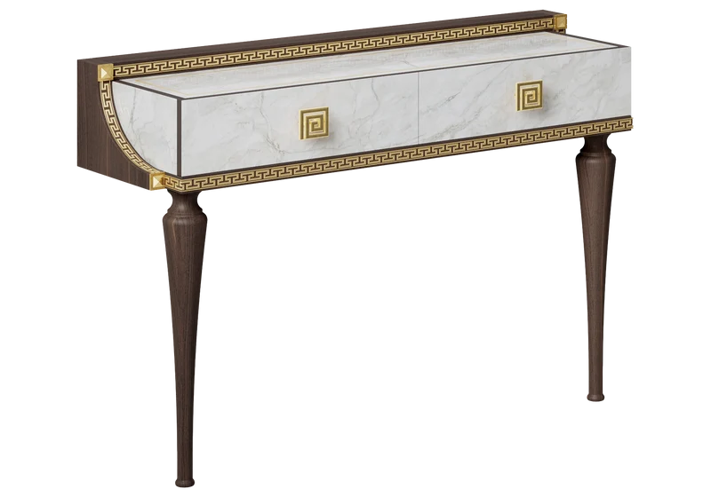 Console bureau néoclassique or - Romantica