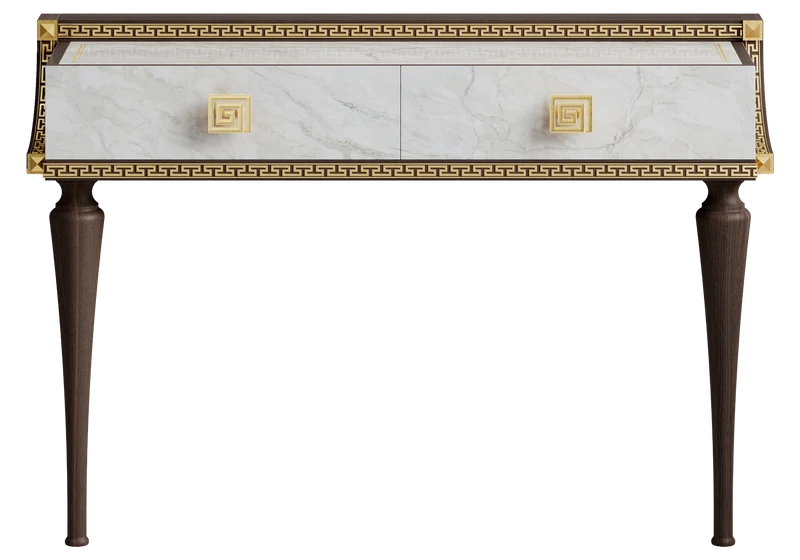 Console bureau néoclassique or - Romantica