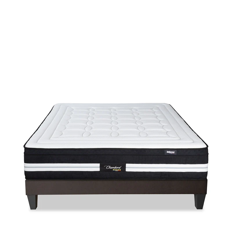 Ensemble Chambord - Matelas micro-ressorts moelleux + Sommier - 32 cm d'épaisseur