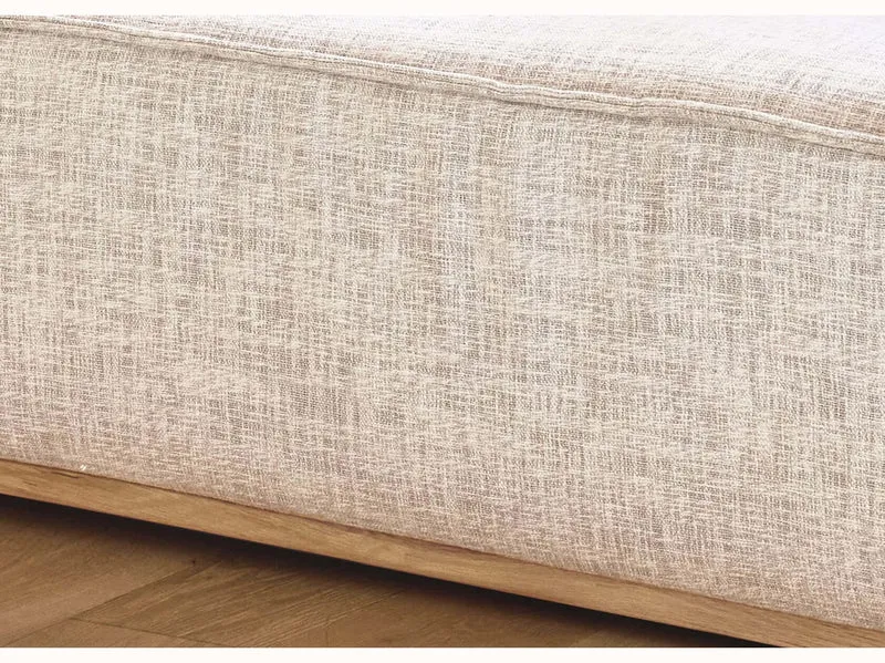 Pouf avec base en bois FOLIA