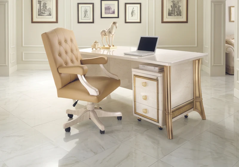Ensemble bureau de direction classique beige et or - Melodia