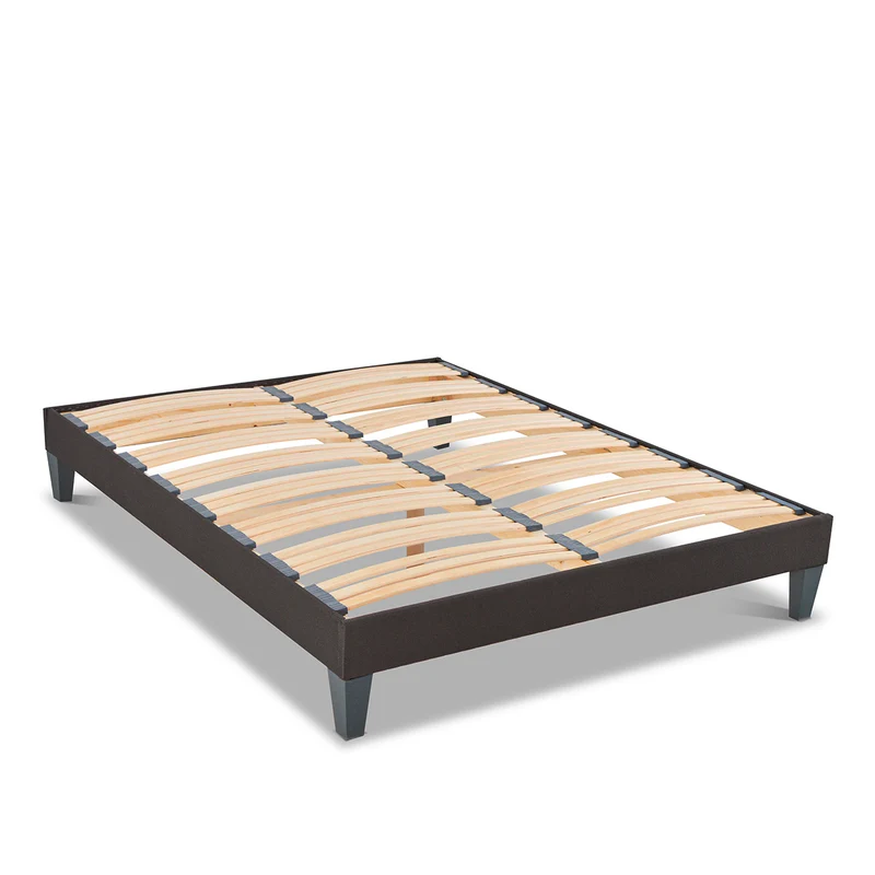 Ensemble Paris - Matelas mousse mémoire de forme + Sommier bois - 24 cm d'épaisseur - Accueil moelleux, soutien ferme