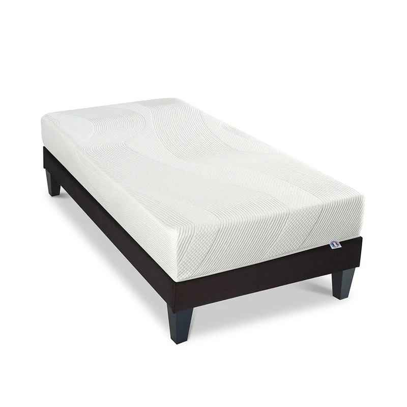 Ensemble Paris - Matelas mousse mémoire de forme + Sommier bois - 24 cm d'épaisseur - Accueil moelleux, soutien ferme