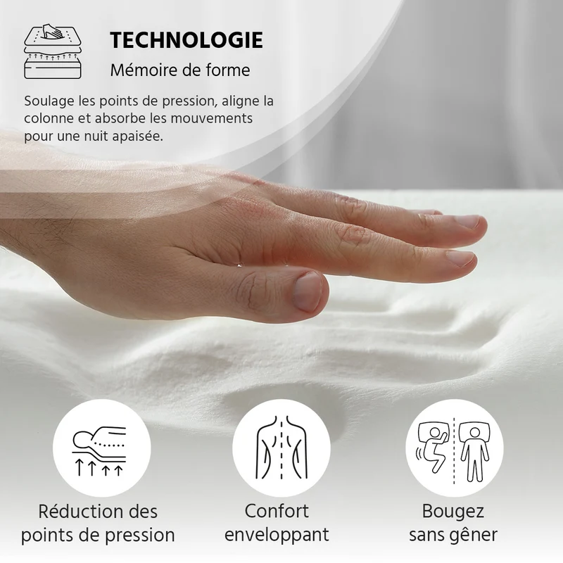 Matelas Mémoire de forme 34 cm BLACK EDITION