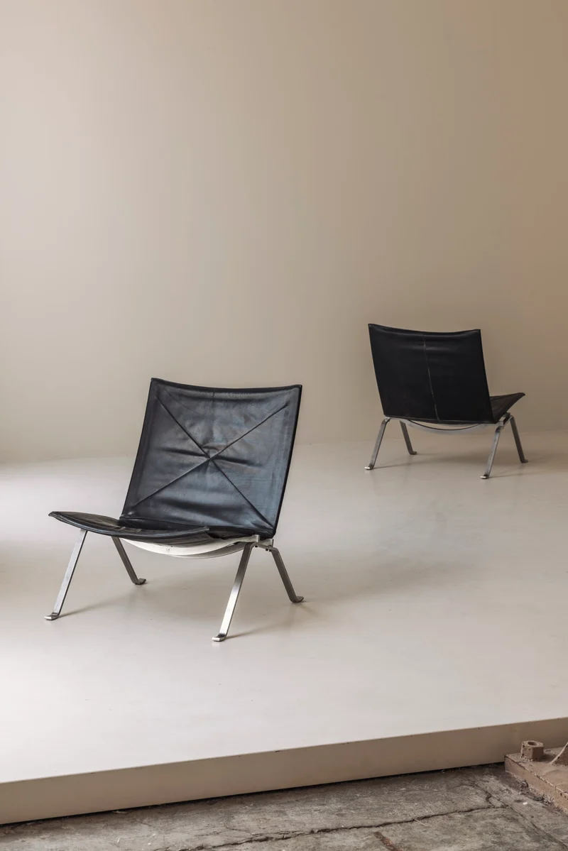 Early PK22 Lounge Chairs by Poul Kjærholm for E. Kold Christensen, Denmark 1960s