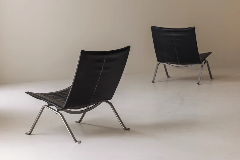 Early PK22 Lounge Chairs by Poul Kjærholm for E. Kold Christensen, Denmark 1960s