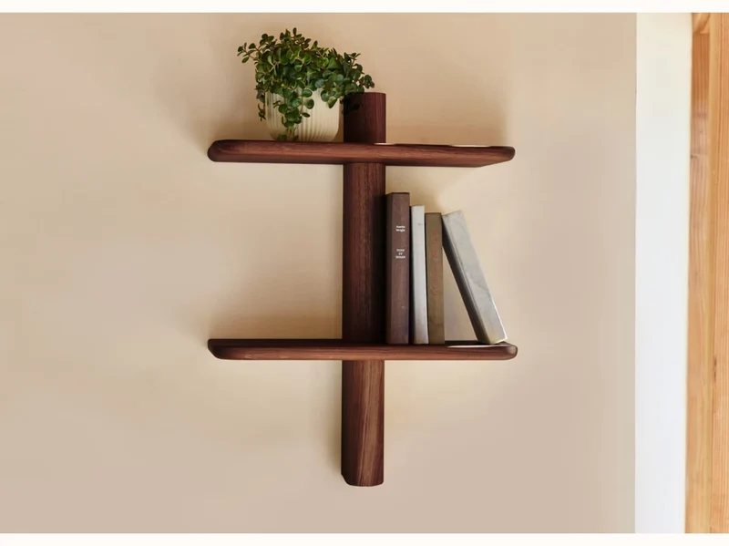 Étagère murale en bois massif BAOBAB - 2 tablettes