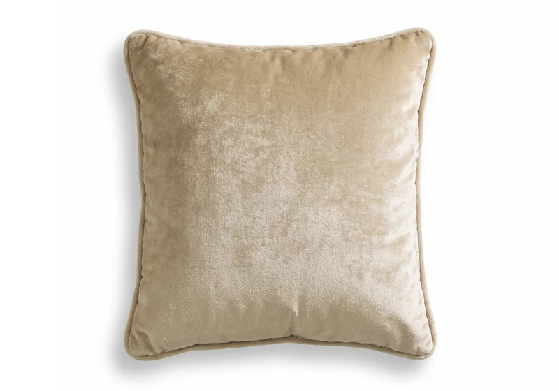Coussin décoratif de salon beige et or - Melodia