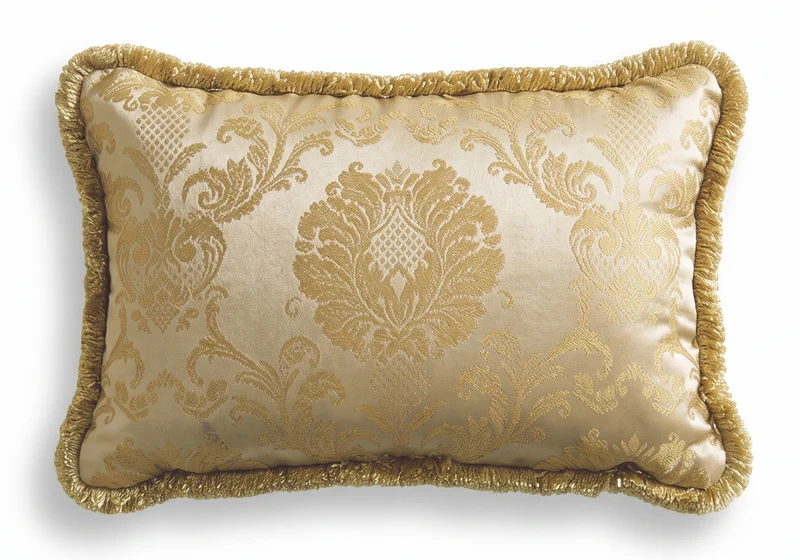 Coussin décoratif de salon beige et or - Melodia