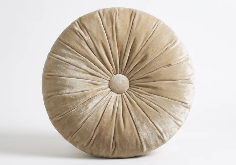 Coussin décoratif de salon beige et or - Melodia