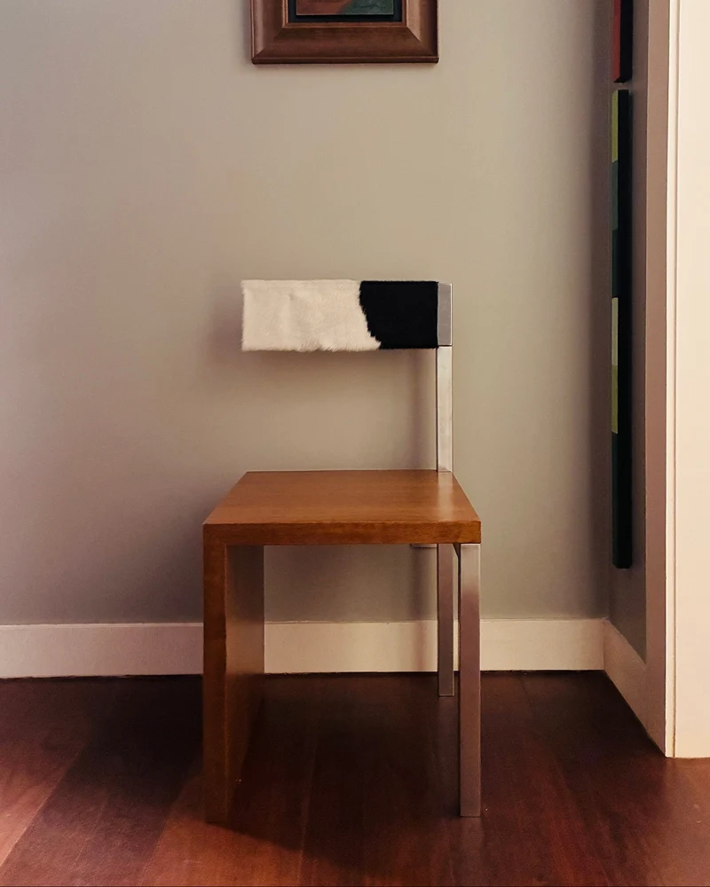 Stainless Steel and Brazilian Freijó Wood H04 Chair