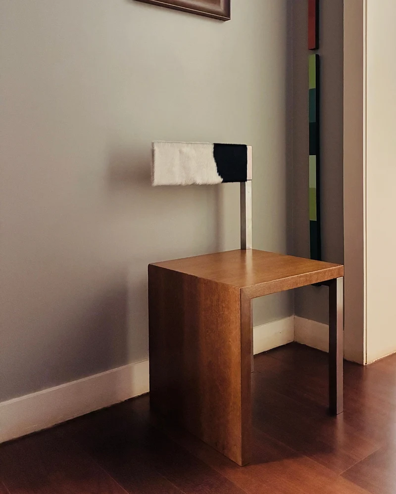 Stainless Steel and Brazilian Freijó Wood H04 Chair