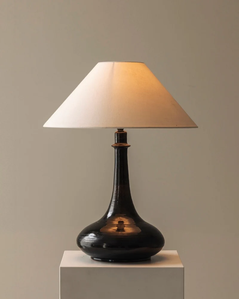 Elegant Set of Two French Ceramic Table Lamps, 1960s