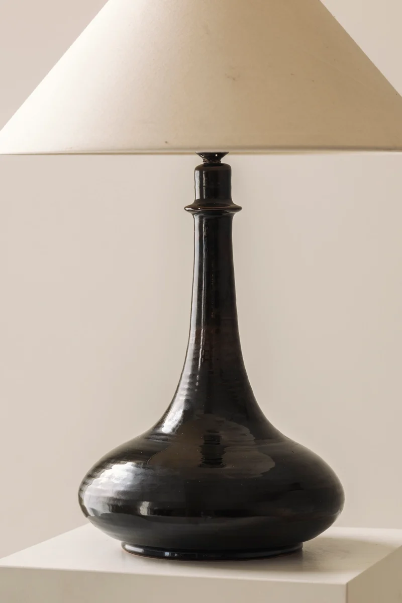 Elegant Set of Two French Ceramic Table Lamps, 1960s