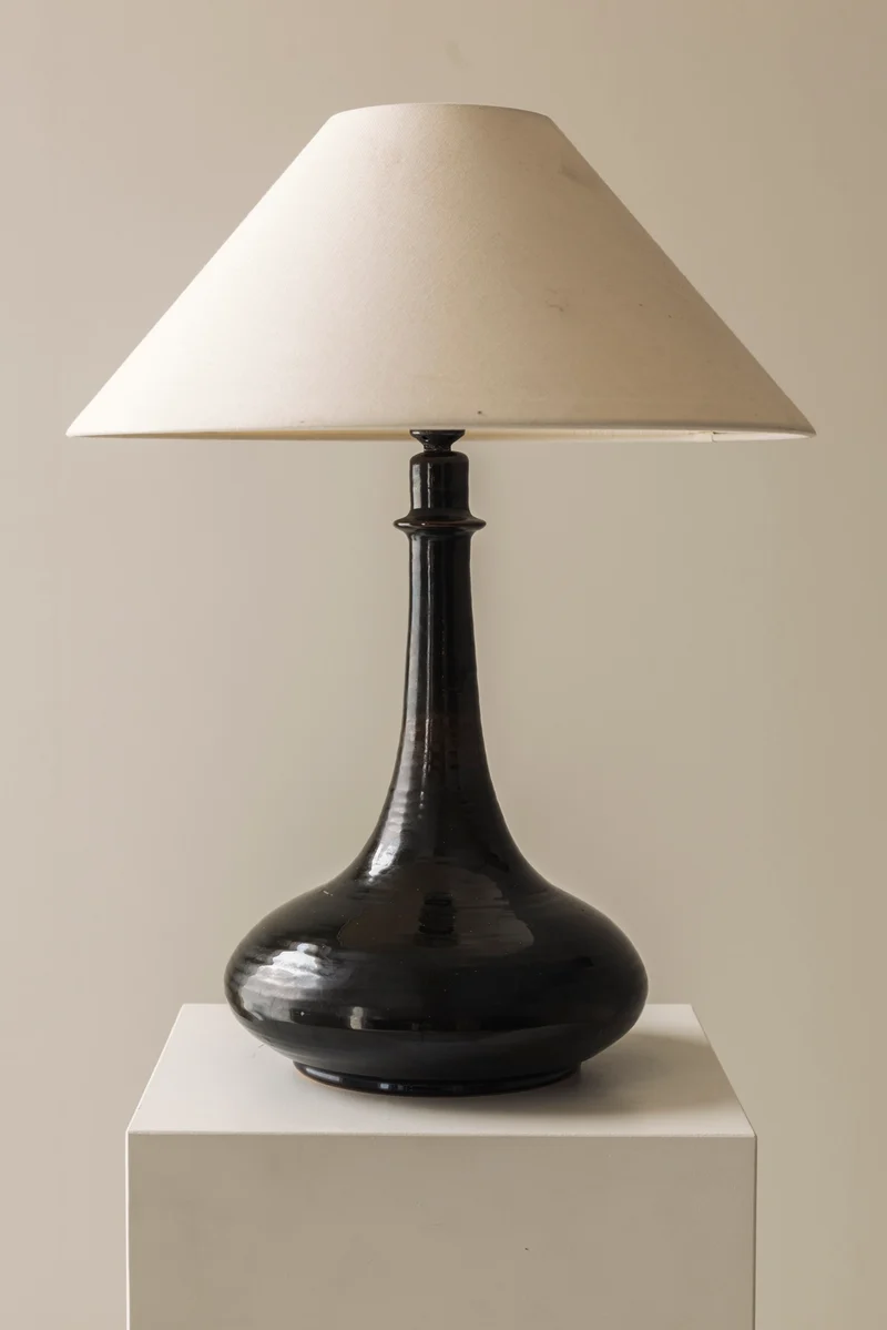 Elegant Set of Two French Ceramic Table Lamps, 1960s