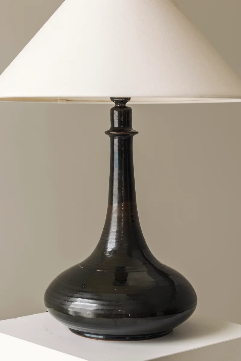 Elegant Set of Two French Ceramic Table Lamps, 1960s