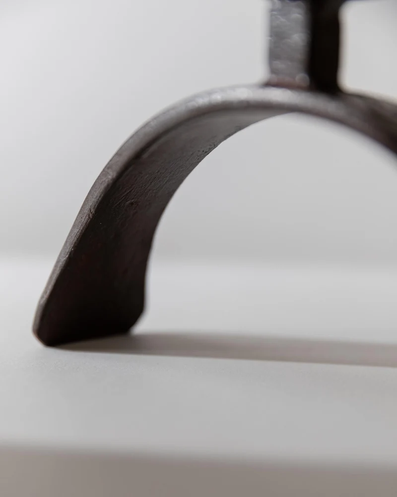 1960s Hand Forged Iron Candle Holder