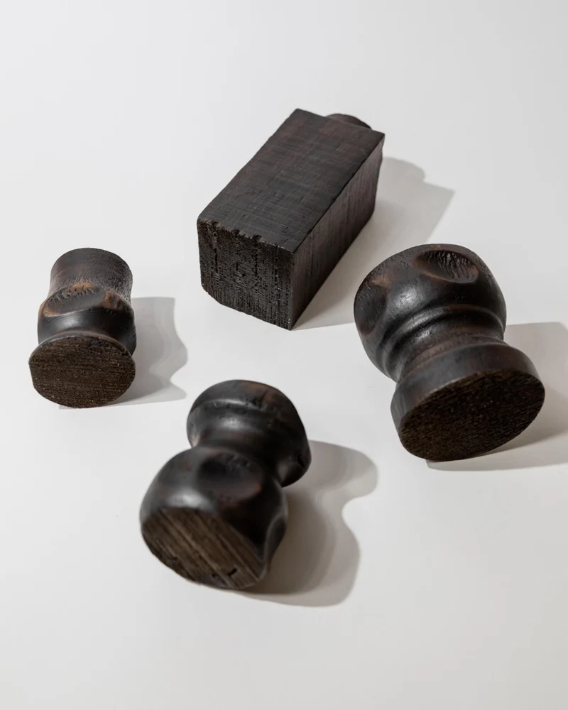 1960s Hand Carved Wood Objects Set of 4
