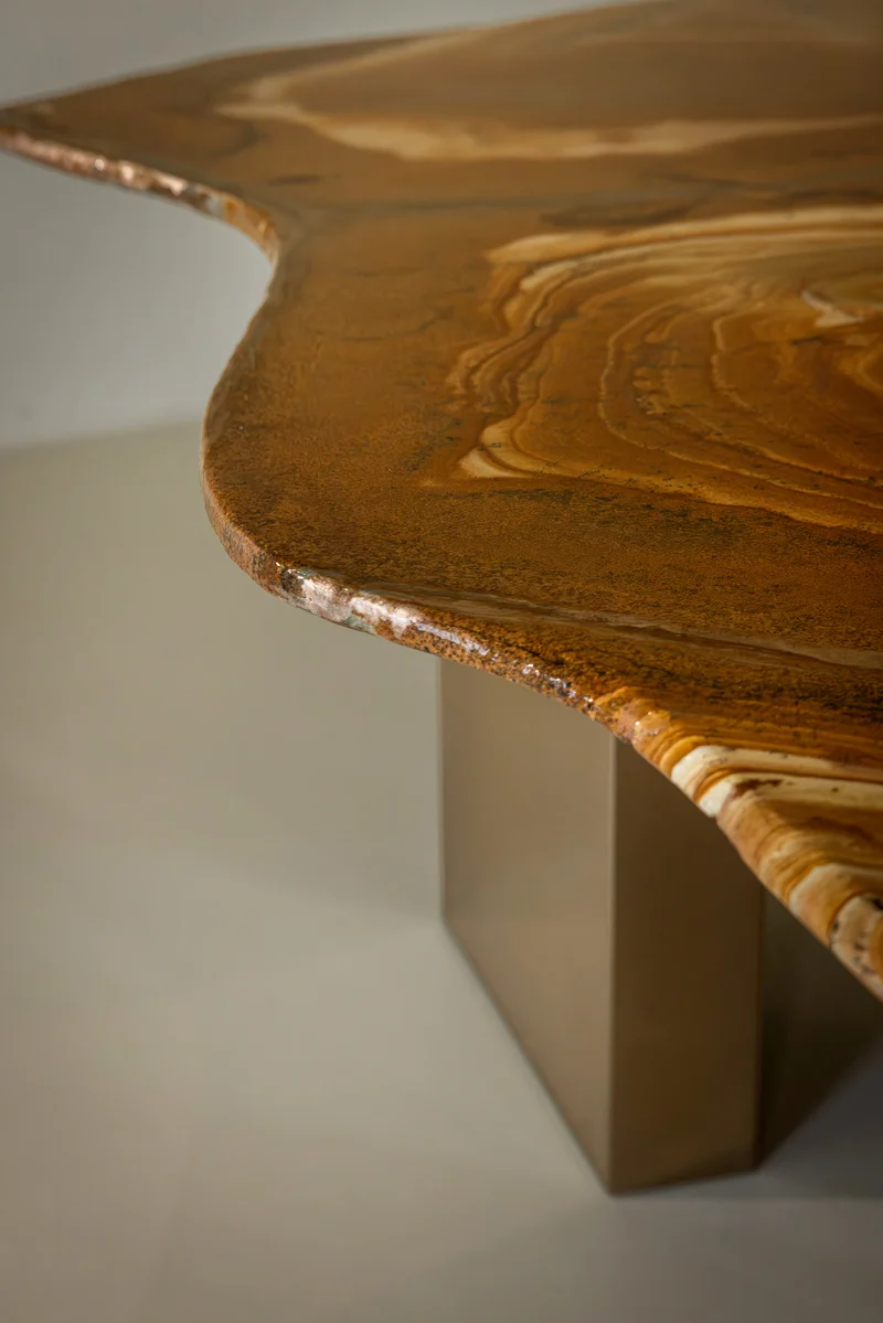 PALOMINO Marble Dining Table in Metal and Stone