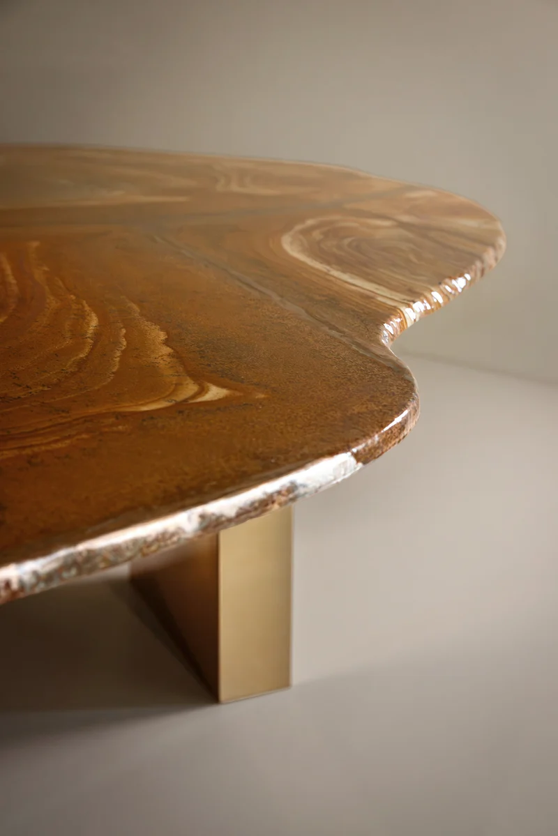 PALOMINO Marble Dining Table in Metal and Stone