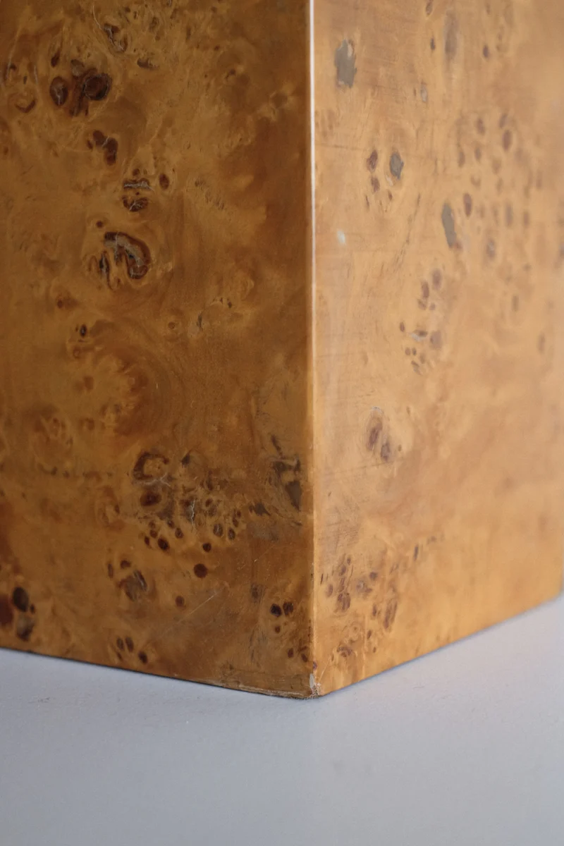 Modern Burl Wood Table Lamp