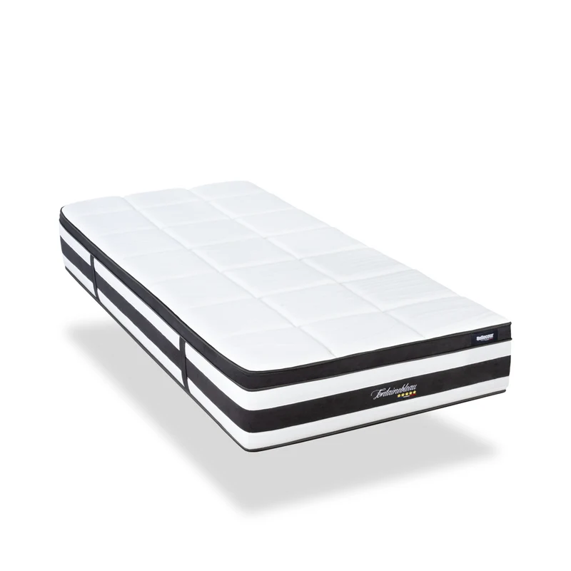 Ensemble Fontainebleau - Matelas ressorts ensachés + mémoire de forme + Sommier - 25 cm d'épaisseur