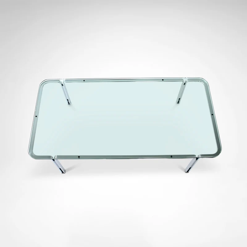 T112 Steel and Glass Coffee Table by Horst Brüning for Kill International, 1970s