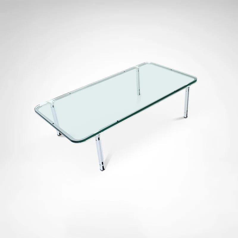 T112 Steel and Glass Coffee Table by Horst Brüning for Kill International, 1970s