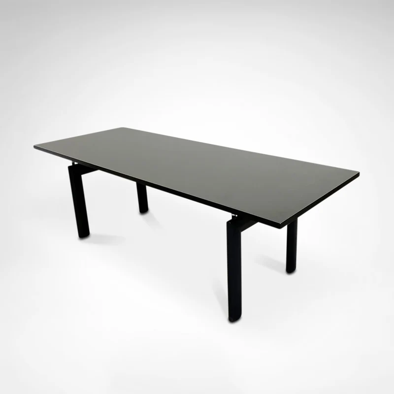 Early LC6 Steel and Wood Dining Table by Le Corbusier for Cassina, 1980s