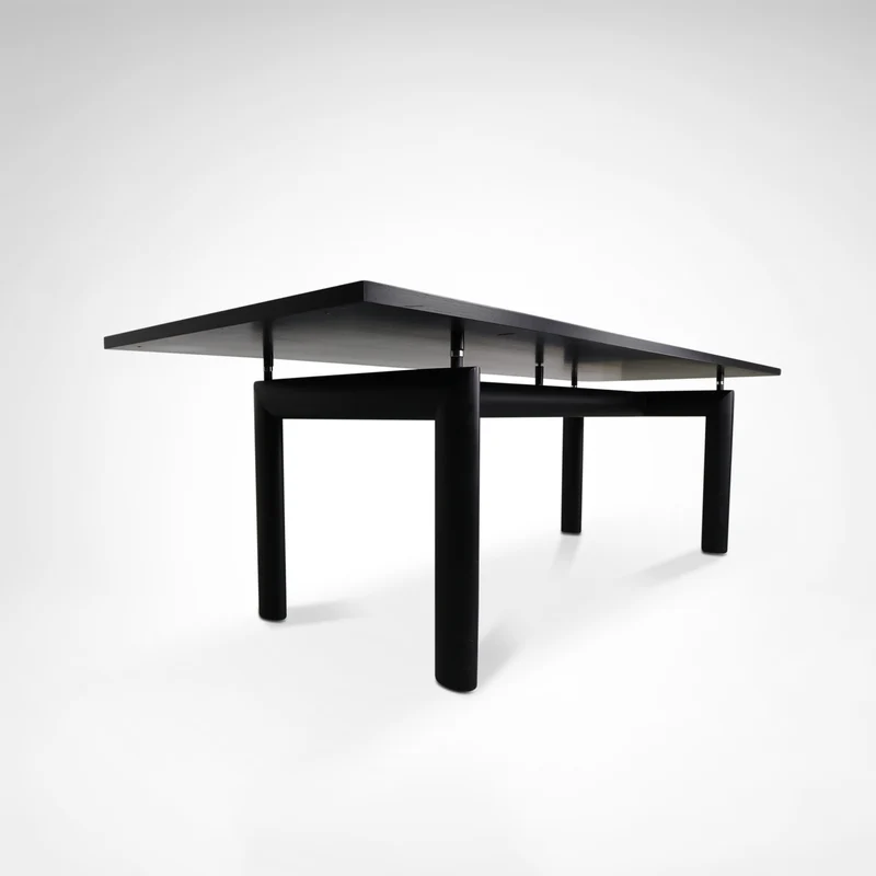 Early LC6 Steel and Wood Dining Table by Le Corbusier for Cassina, 1980s